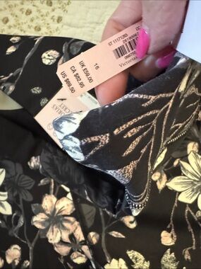 Floral High-Waist Women's Shorts - Black with Pink & Cream Floral